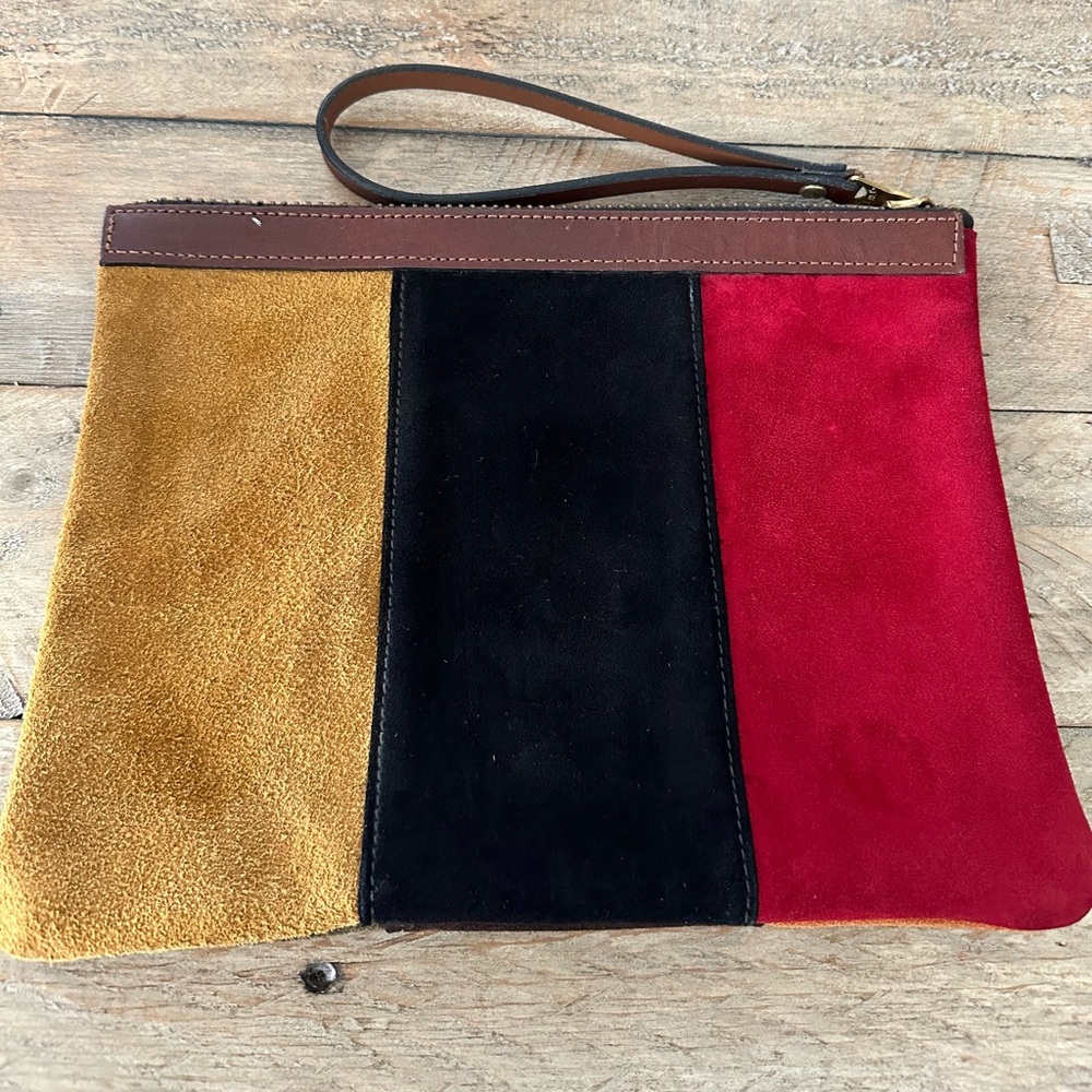 vintage multicolor wristlet/ clutch.